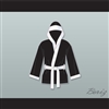 Joe Calzaghe Black Satin Half Boxing Robe with Hood