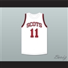 Josh Minott 11 Saint Andrew's School Scots White Basketball Jersey 1