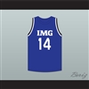 Moussa Diabate 14 IMG Academy Blue Basketball Jersey 1