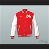 Mars 24K Hooligans Red Wool and White Lab Leather Varsity Letterman Jacket 2