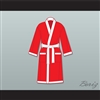 Muhammad Ali Red and White Satin Full Boxing Robe