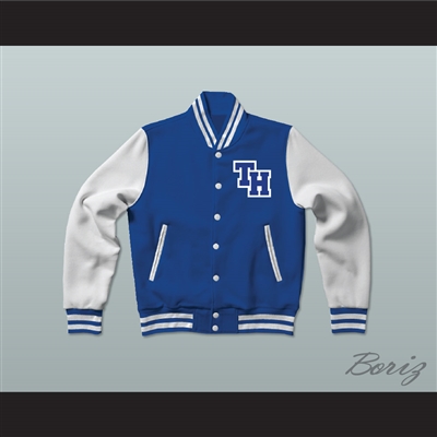 Nathan Scott One Tree Hill Ravens Blue Varsity Letterman Jacket-Style Sweatshirt