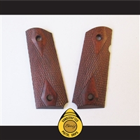 Boriz Handcrafted Pistol Grips 1911 Officer Merbau Redwood Checkered Diamond