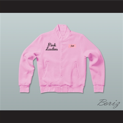 Grease Jan Pink Ladies Letterman Jacket-Style Sweatshirt