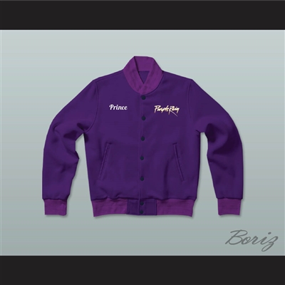 Prince Purple Rain Tribute Letterman Jacket-Style Sweatshirt