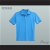 Men's Solid Color Picton Blue Polo Shirt