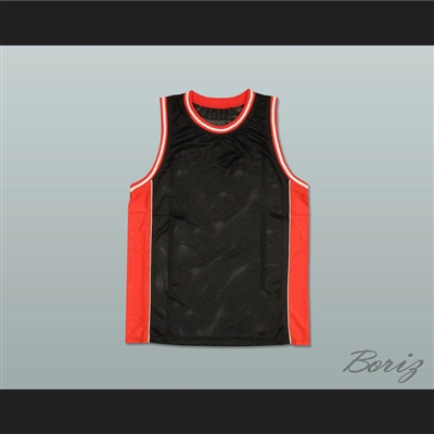 Plain Basketball Jersey Black-Red-White