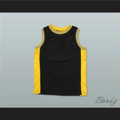 Plain Basketball Jersey Black-Yellow-White