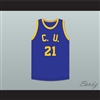 Tommy "Preacher" White 21 Cadwallader University Blue Basketball Jersey Fast Break