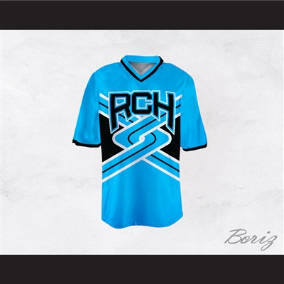 Rancho Carne High School Toros Male Cheerleader Light Blue Uniform