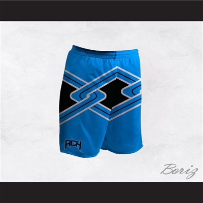 Rancho Carne High School Toros Male Cheerleader Light Blue Uniform Shorts