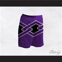 Rancho Carne High School Toros Male Cheerleader Purple Uniform Shorts