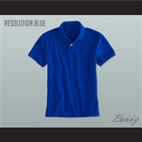 Men's Solid Color Resolution Blue Polo Shirt