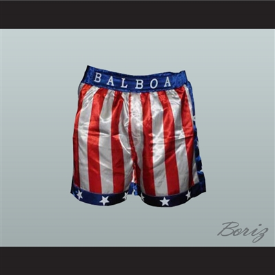 Sylvester Stallone Rocky Balboa American Flag Boxing Shorts All Sizes