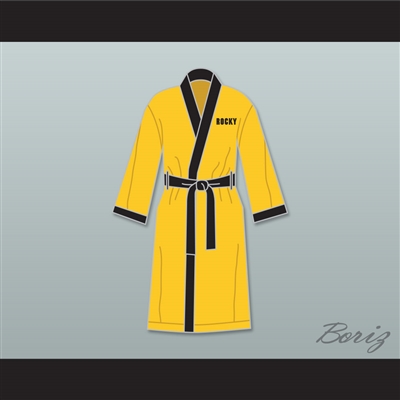 Rocky Italian Stallion Yellow Satin Full Boxing Robe