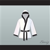 Rubin 'Hurricane' Carter White Satin Half Boxing Robe with Hood