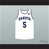 Ryan Rollins 5 Dakota High School Cougars White Basketball Jersey 1