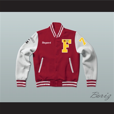 Thomas Shepard High School Basketball Varsity Letterman Jacket-Style Sweatshirt Above The Rim