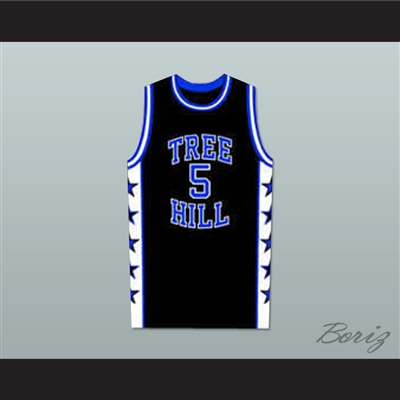 Lucas Scott One Tree Hill Ravens Black Basketball Jersey