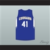 Shaqir O'Neal 41 Creekside Christian Academy Cougars Blue Basketball Jersey 2