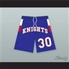 Stephen Curry 30 Charlotte Christian High School Knights Blue Basketball Shorts