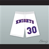 Stephen Curry 30 Charlotte Christian High School Knights White Basketball Shorts