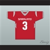 Velus Jones Jr. 3 Saraland High School Spartans Red Football Jersey 1