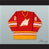 Wade Campbell 28 Moncton Golden Flames Red Hockey Jersey