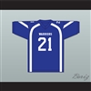 Dennis Washington 21 Liberty Christian School Warriors Blue Football Jersey