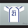 Dennis Washington 21 Liberty Christian School Warriors White Football Jersey