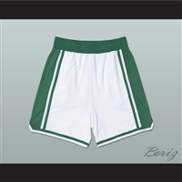 White and Green Basketball Shorts