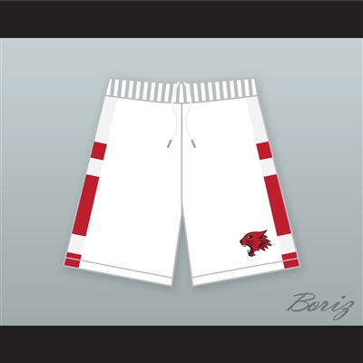 East High School Wildcats White Basketball Shorts with Patch