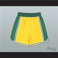 Yellow Green and White Basketball Shorts