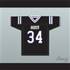 Zamir White 34 Scotland High School Fighting Scots Black Football Jersey 1