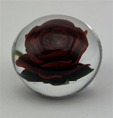 1993 Rick Ayotte Mini Red Rose Paperweight