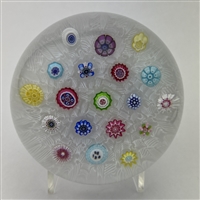1988 Baccarat Spaced Millefiori Paperweight