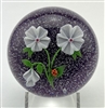 1985 Baccarat Two Flower Bouquet With Ladybug