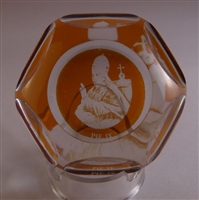 Engraved Amber Flash - Pope Pius IX