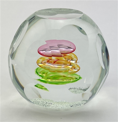 1988 Caithness Ready Steady Go Glass Paperweight
