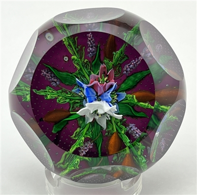 Caithness Bountiful Bouquet Glass Paperweight
