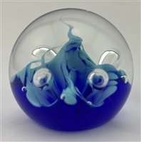 Caithness Blue Mini Moonflower Paperweight