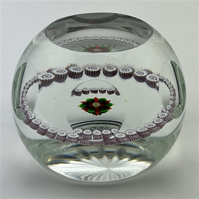Caithness Poinsettia Glass Paperweight