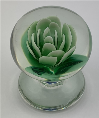 Robert Hamon Pedestal Rose Paperweight