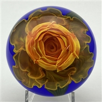 1997 Steven Lundberg Golden Rose Paperweight