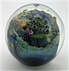 1988 Josh Simpson Inhabited Planet Paperweight