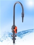 Marquest PVC Lab Faucet, Deck Mount, Standard +GF+ Ball Valve, Handle in Front, 3/8" Female NPT Supply Connection