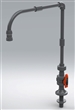 PVC Lab Faucet with Ball Valve, Swivel Union, and Aerator