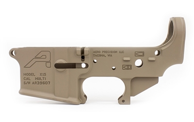 AERO PRECISION AR15 STRIPPED LOWER RECEIVER - FDE BLEM