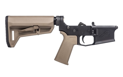 AERO PRECISION M4E1 COMPLETE LOWER RECEIVER W/MOE SL GRIP & SL-K  CARBINE STOCK - FDE FURNITURE