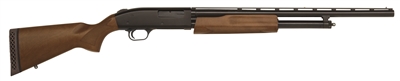 MOSSBERG 500 BANTAM YOUTH 20 GUAGE PUMP SHOTGUN WITH 3" CHAMBER 22" VENT RIB ACCUCHOKE  5+1 CAPACITY WOOD FURNITURE